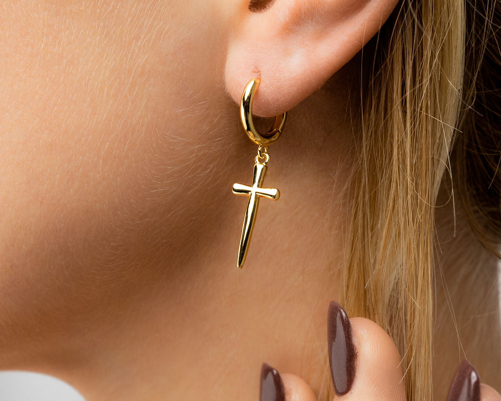 Dangly Cross Earring